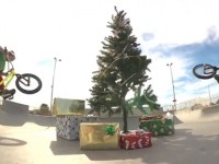 Christmas BMX elf and santa, bmx