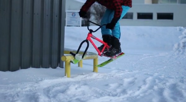 bmx ski, jumping