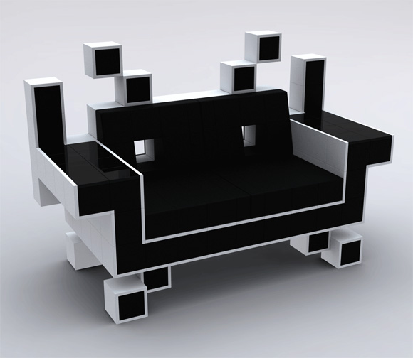 Retro space invader couch
