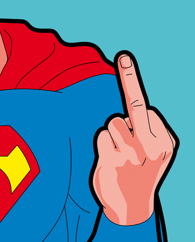 Superman Middle Finger