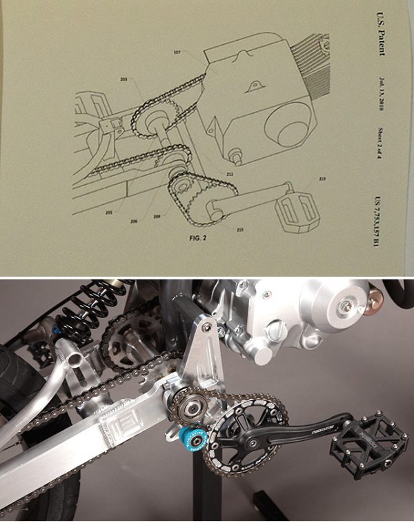 motoped pedal setup