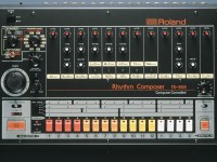 TR-808 Roland drum machine.