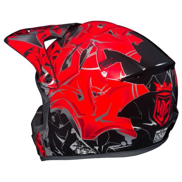 hjc graffed helmet back