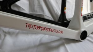 truth bmx carbon white chainstay