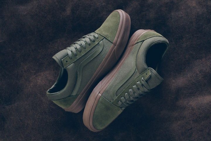 vans old skool olive gum sneakers