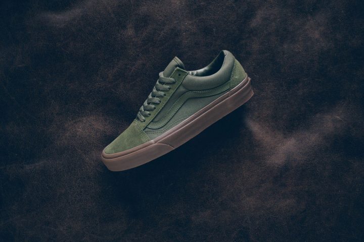 vans olive gum lows side