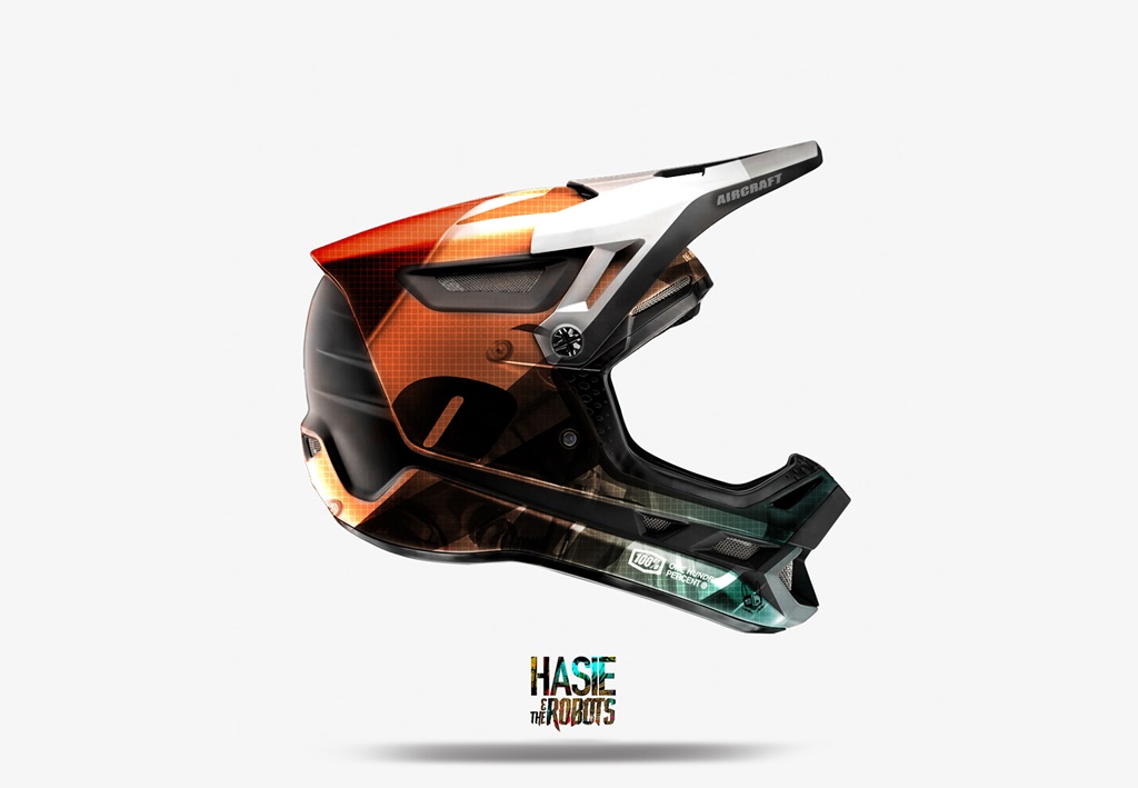 Hasie & The Robots 100% Full Face Helmet