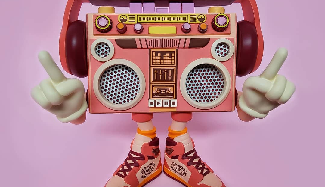 boombox macaron art toy