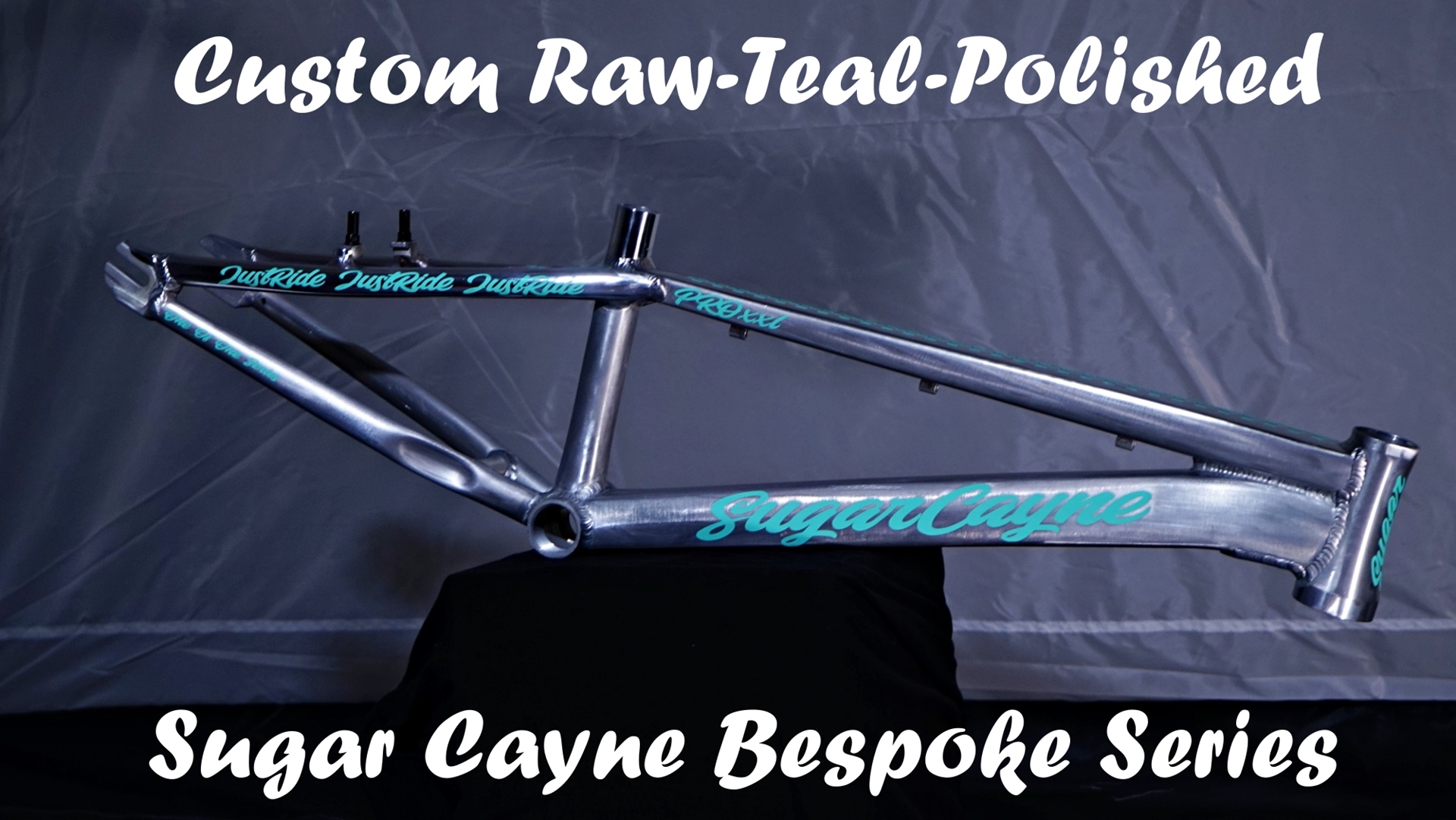 Sugar Cayne 1 Of 1 Raw Teal Polished BMX Frame