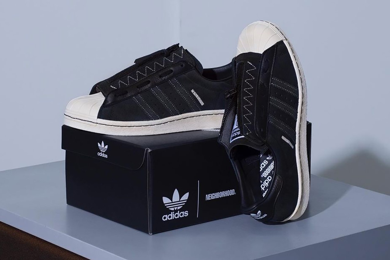 NEIGHBORHOOD Adidas Superstar 80s black