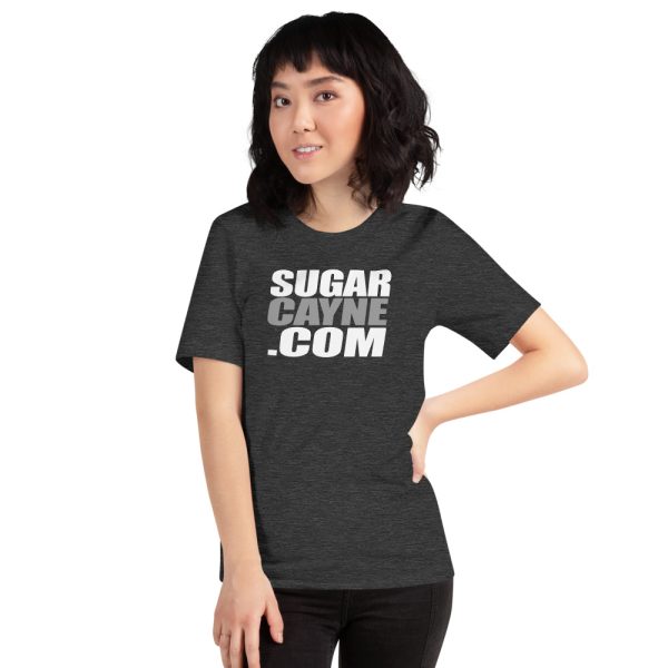 SugarCayne.com White Grey Logo Tee - Image 3