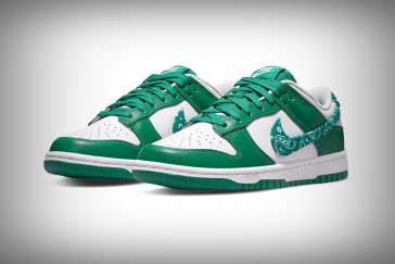 nike dunk low green paisley