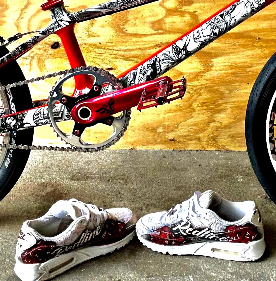 custom redline bmx sneakers