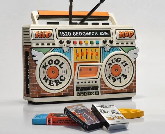 elena kazi kool herc boom box art toy