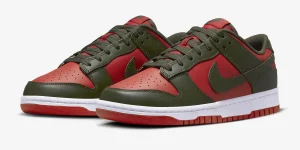 nike dunk low red green