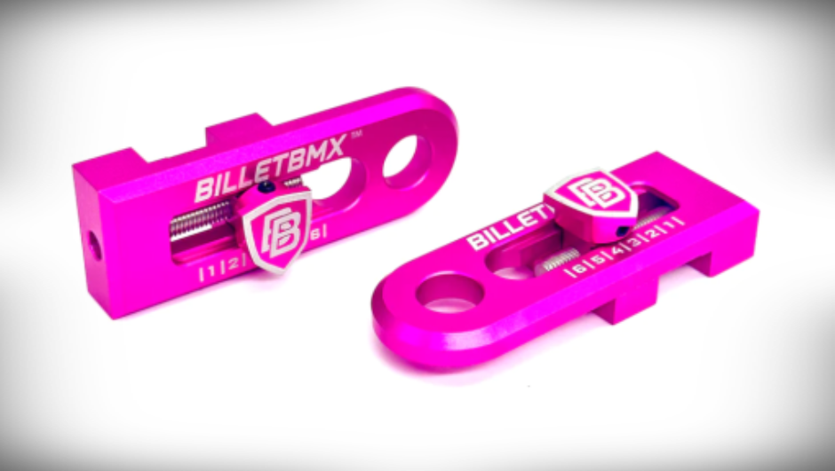 Billet chain tensioner pink