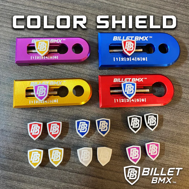 Billet BMX chain tensioner shields