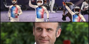 Macron congratulates French BMX Olympic Men