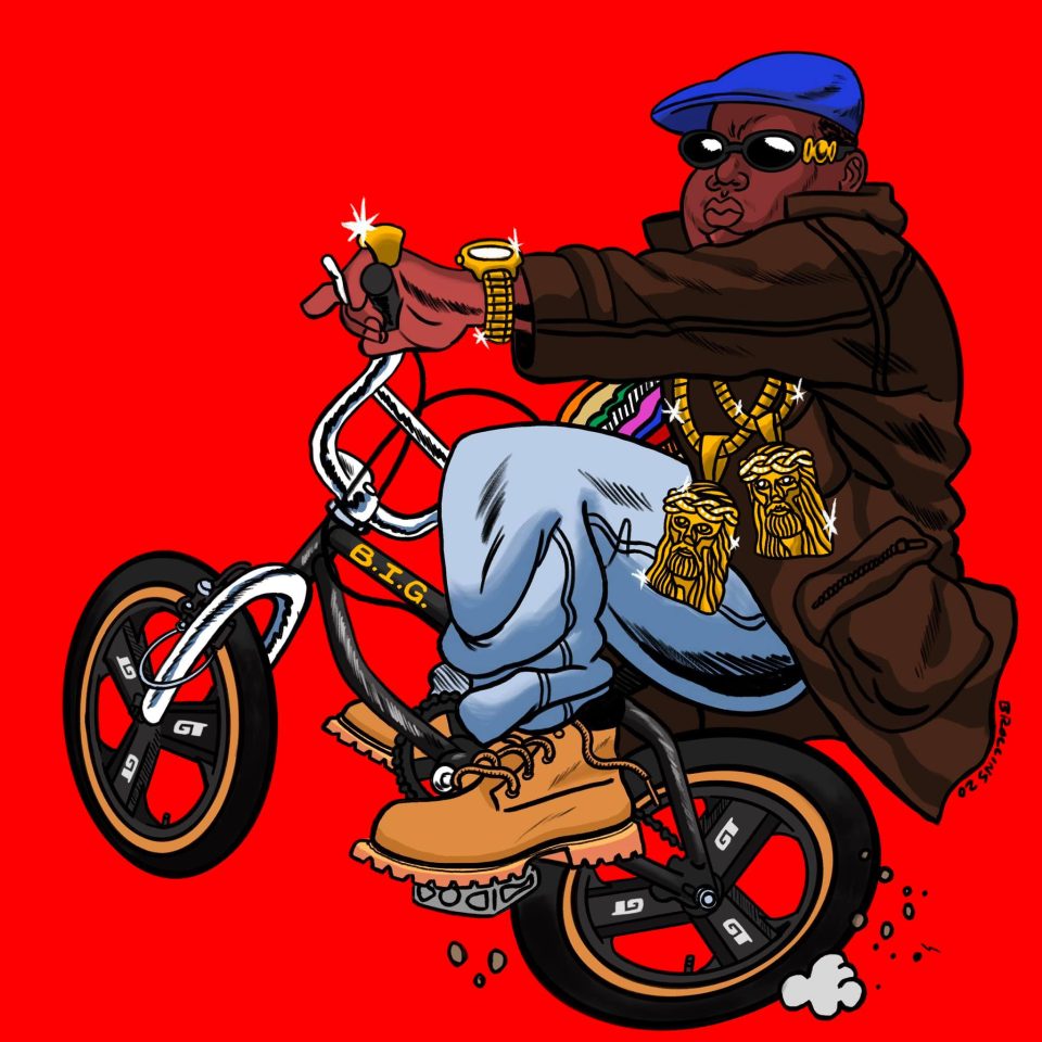 Notorious B.I.G. BMX Illustration